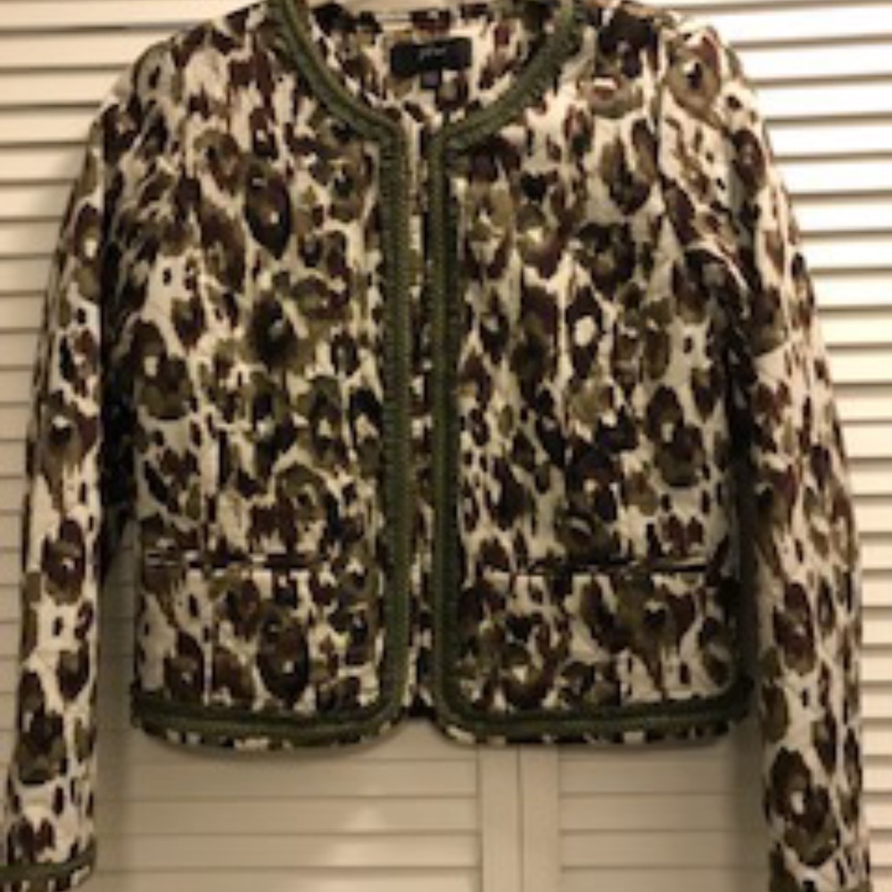 Quilted cropped statement jacket